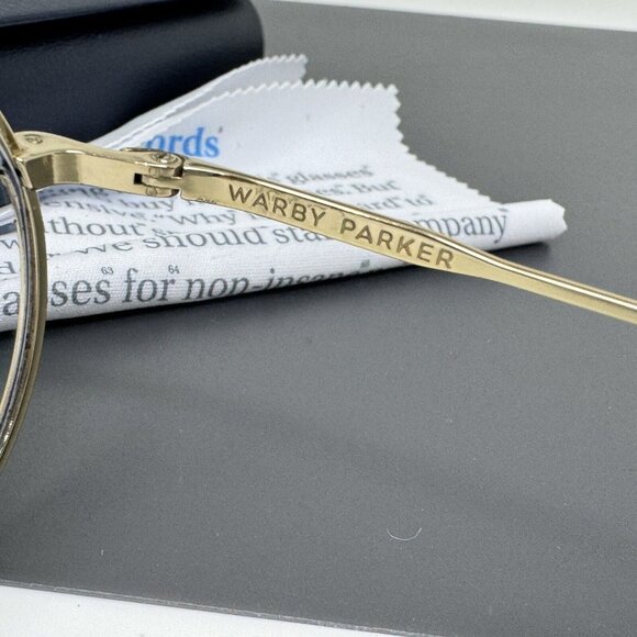 warby parker garrison m 1709 Polished Gold Ivy Round Eyeglasses Frames 50-19 140 - Picture 9 of 15